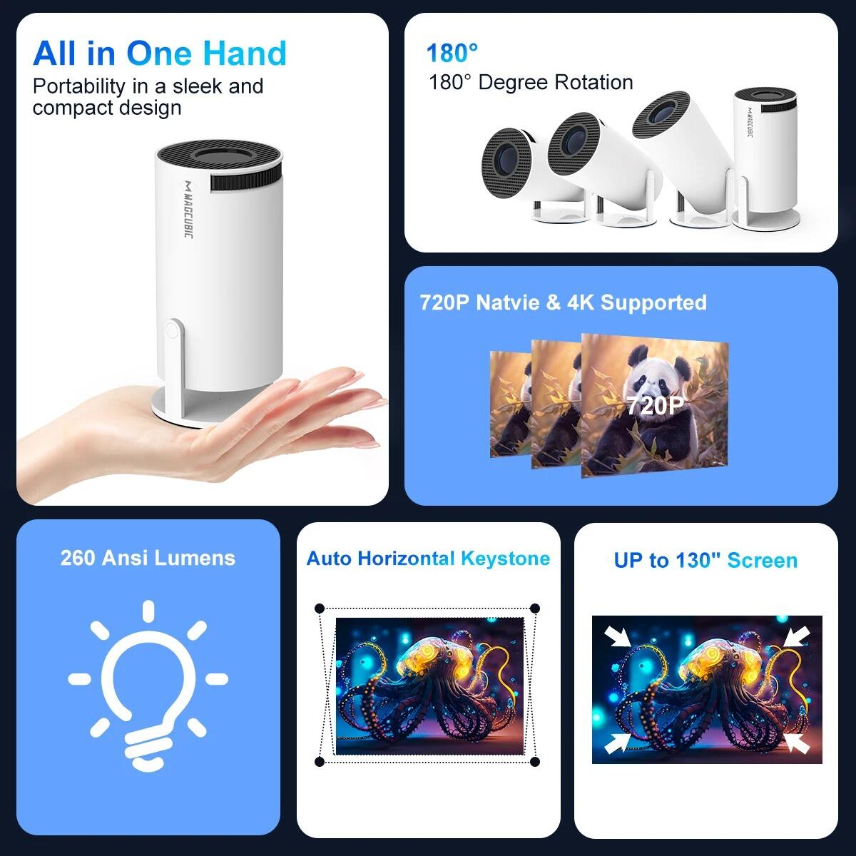 Proyector Portátil Cinema Max – Vive el cine en casa