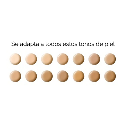 Base Espectral Media 4 en 1 – Impermeable, Larga Duración, SPF50 y Cobertura Total